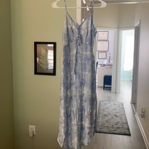 MIDI length tie dye dress